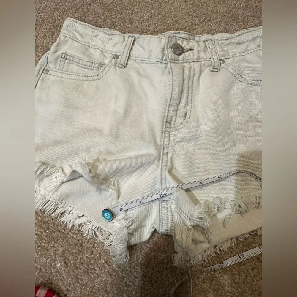Free People Light Blue Cut Off Jean Shorts Size 26